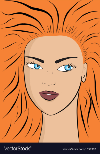 Girl Portrait vector image Girl Portrait vector image