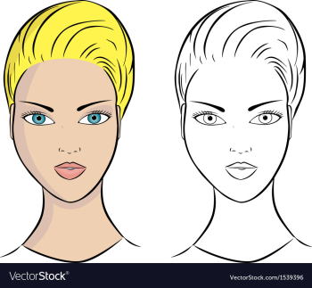 Girl Portrait vector image Girl Portrait vector image