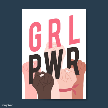 Girl power with diverse fists vector | Free stock vector - 524279 Girl power with diverse fists vector | Free stock vector - 524279