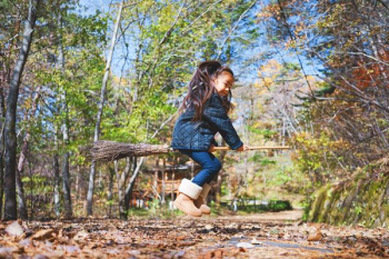 girl riding broom stick girl riding broom stick