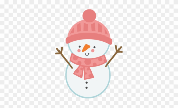 Girl Snowman Svg Scrapbook Cut File Cute Clipart Files - Cartoon