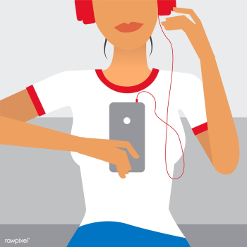 Girl streaming music | Free stock vector - 456543 Girl streaming music | Free stock vector - 456543