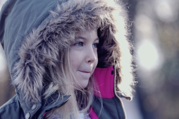 Girl Wearing Parka Jacket Girl Wearing Parka Jacket
