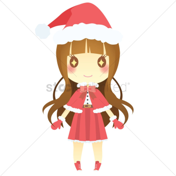 Girl wearing santa clause dress Girl wearing santa clause dress