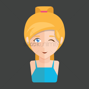 Girl winking Girl winking