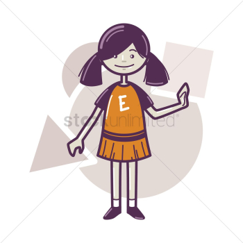 Girl with a letter e t shirt Girl with a letter e t shirt