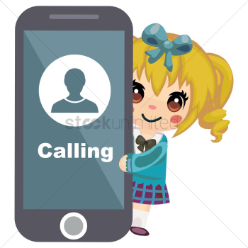 Girl with cell phone Girl with cell phone
