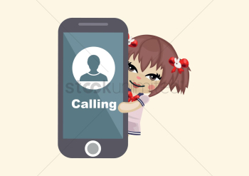 Girl with cell phone Girl with cell phone