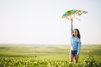Girl with kite Girl with kite