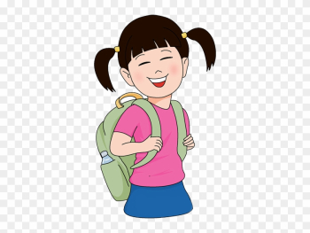 Girl With School Bag Clip Art Girl With School Bag Clip Art