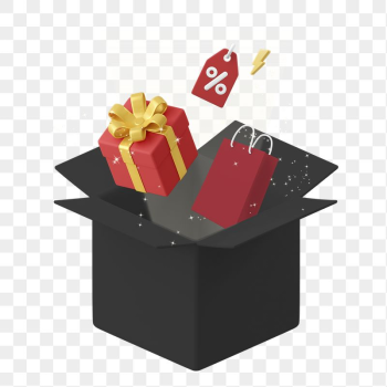 Giveaway box png sticker, 3D | Free PNG - rawpixel