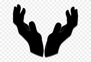 Giving Hand3 Clip Art At Clker - Open Hand Silhouette Png