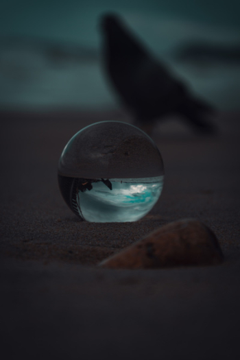 Glass Ball On Sand Glass Ball On Sand
