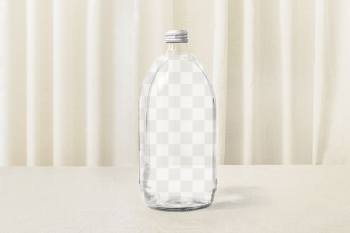 Glass bottle png mockup, transparent | Free PNG Mockup - rawpixel