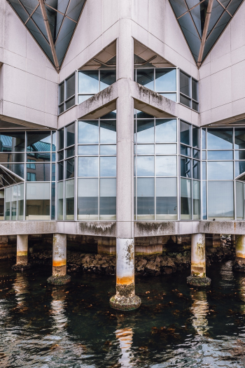 Glass Building over Body of Water Glass Building over Body of Water