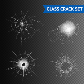 Glass Crack Images Set Glass Crack Images Set