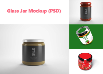 Glass Jar Mockup (PSD)