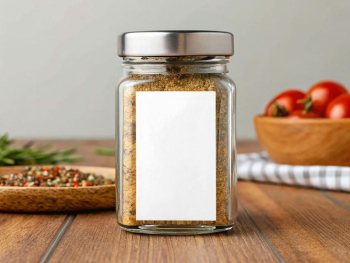 Glass Spice Jar with Blank Label Glass Spice Jar with Blank Label