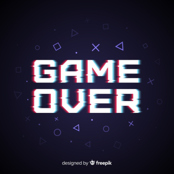 Glitch effect game over background Glitch effect game over background