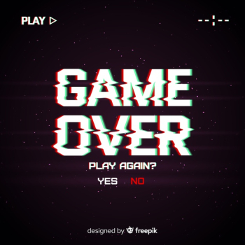 Glitch effect game over background Glitch effect game over background