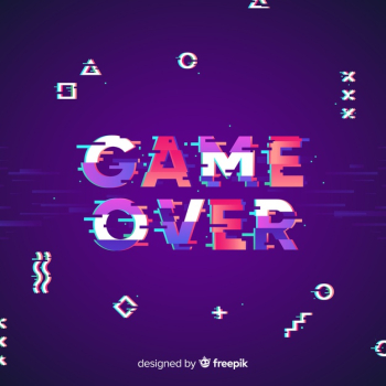 Glitch game over background Glitch game over background