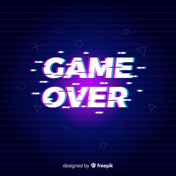 Glitch game over background Glitch game over background