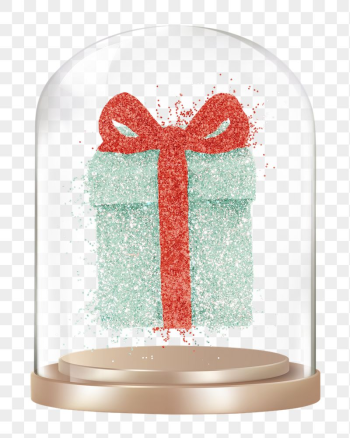 Glittery gift box png glass | Free PNG - rawpixel