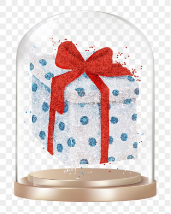 Glittery gift box png glass | Free PNG - rawpixel