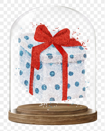 Glittery gift box png glass | Free PNG - rawpixel