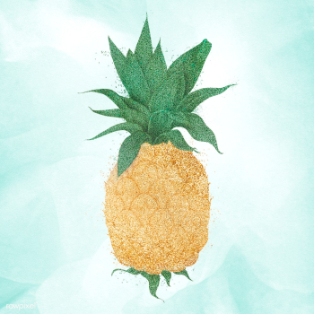 Glittery pineapple sticker design element illustration | Free  illustration - 2347015