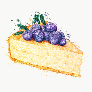 Glittery sliced blueberry cheesecake sticker overlay deisgn element  | Free  transparent png - 2366035