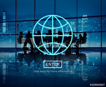 Global business meeting silhouette Global business meeting silhouette