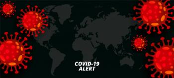 Global coronavirus pandemic outbreak background concept design Free Vector