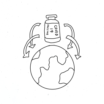Global covid 19 vaccination psd doodle illustration Global covid 19 vaccination psd doodle illustration