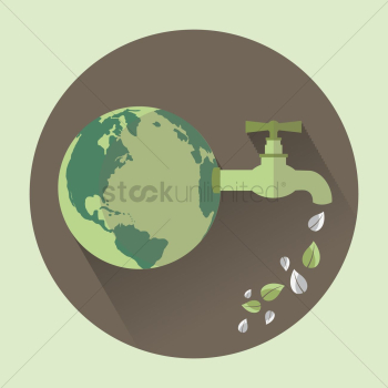Globe and faucet with leaves Globe and faucet with leaves