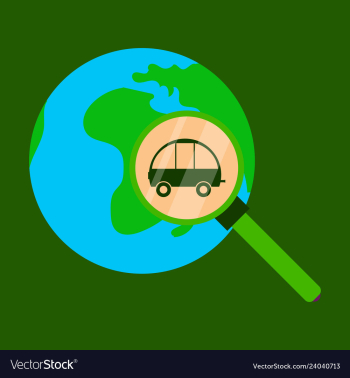 Globe car vehicle transportation car automotive vector image Globe car vehicle transportation car automotive vector image