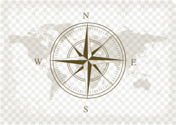 Globe Compass Nautical chart World map - World map vector 