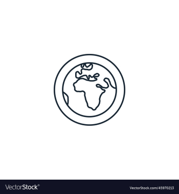 globe creative icon line from space exploration