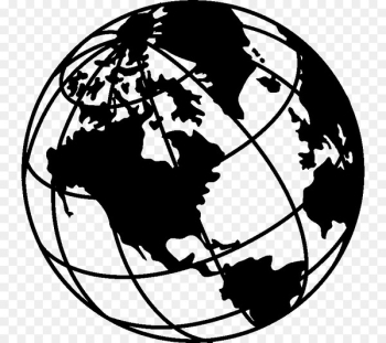 Globe Earth Black and white Drawing Clip art - mural clipart 