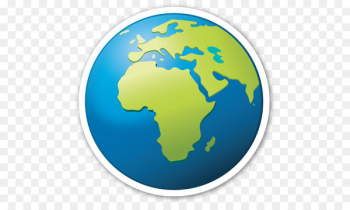 Globe Emoji World Sticker - world geography map 