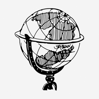 Globe hand drawn illustration. Free | Free Photo - rawpixel