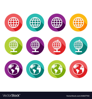 globe icon set globe icon set