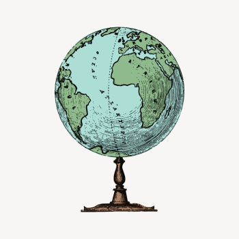 Globe, vintage educational illustration | Free Photo Illustration - rawpixel