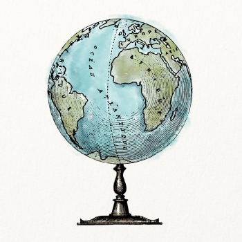 Globe watercolor, education illustration, vintage | Free Photo Illustration - rawpixel