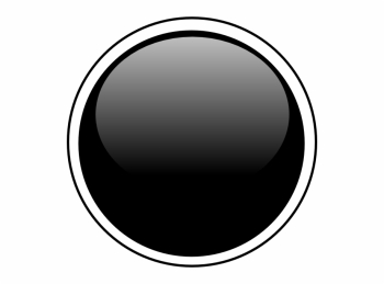 Glossy Black Circle Button Clip Art - Black Round Button Png Free ...
