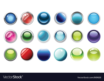 Glossy buttons mega set vector image Glossy buttons mega set vector image