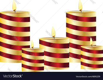 Glowing Candles Set vector image Glowing Candles Set vector image