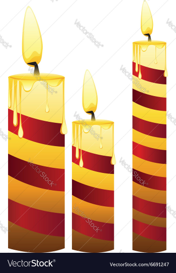 Glowing Candles Set3 vector image Glowing Candles Set3 vector image