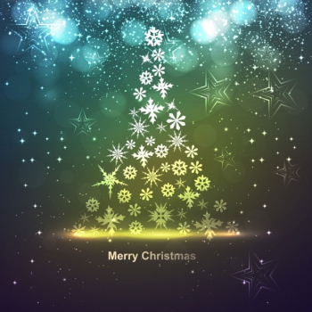 Glowing Christmas card with snowflakes Glowing Christmas card with snowflakes