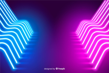 Glowing neon lights stage background Free Vector Glowing neon lights stage background Free Vector